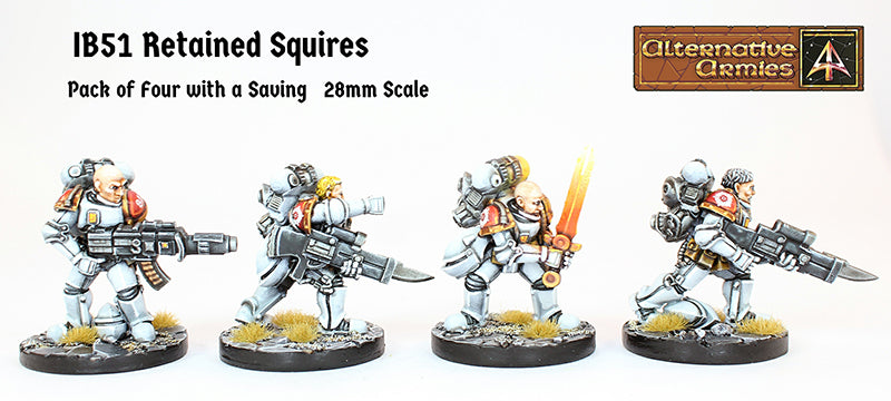 IB51 Retained Squires (Four Miniatures with a Saving)