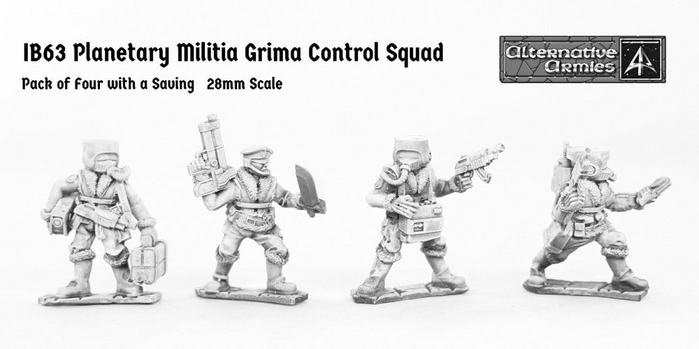 IB63 Planetary Militia Grima Control Squad (Four Miniatures with Saving)