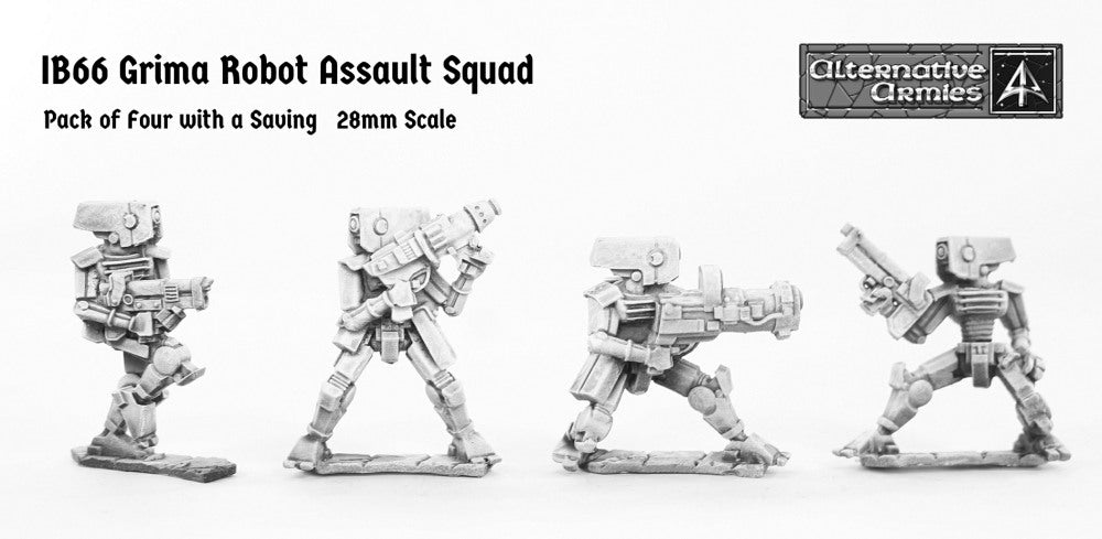 IB66 Grima Robot Assault Squad (Four Miniatures with Saving)