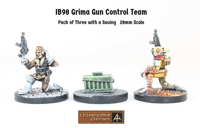 IB98 Grima Gun Control Team (Three Pack includes Ammo Box with Saving)