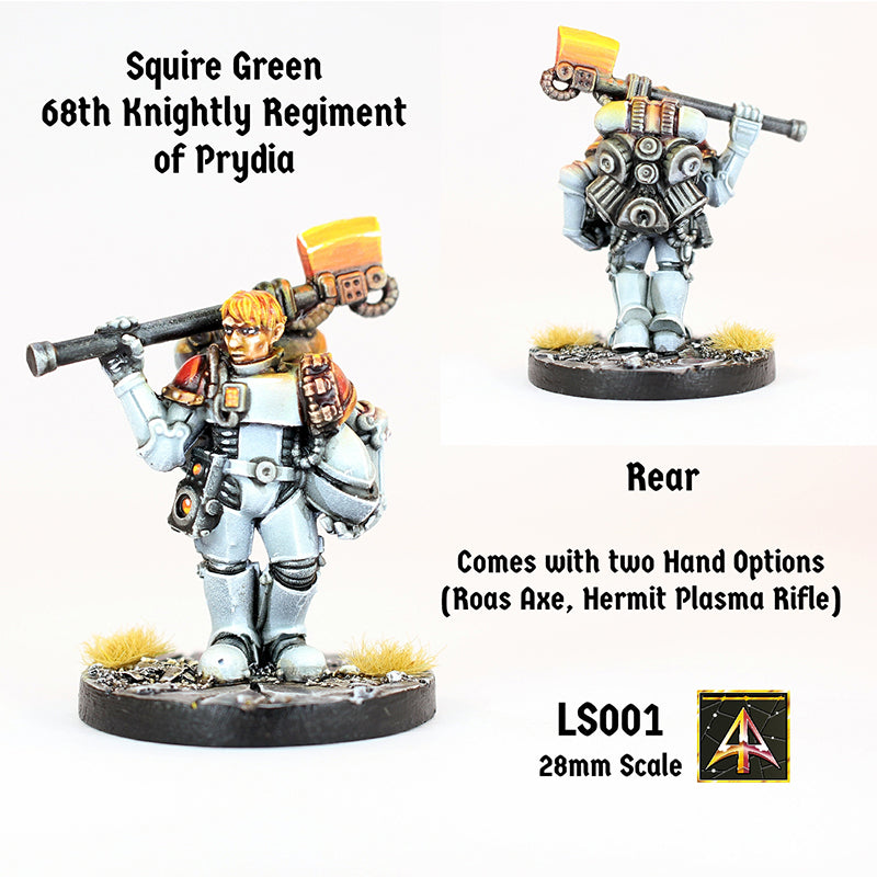 LS001 Squire Green (Retained Knight)  (Loyalty Miniature)