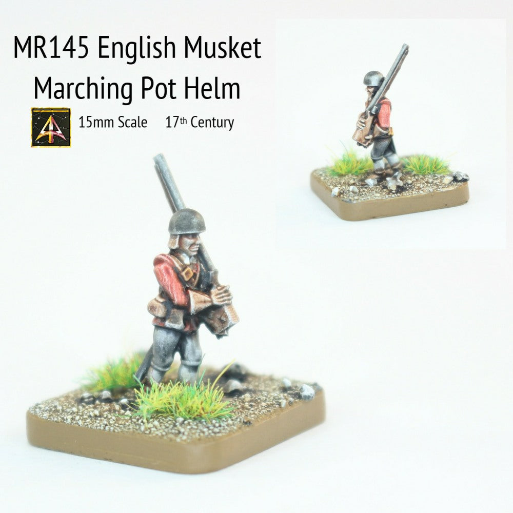 MR145 English Musket March 17thC Pot Helmet