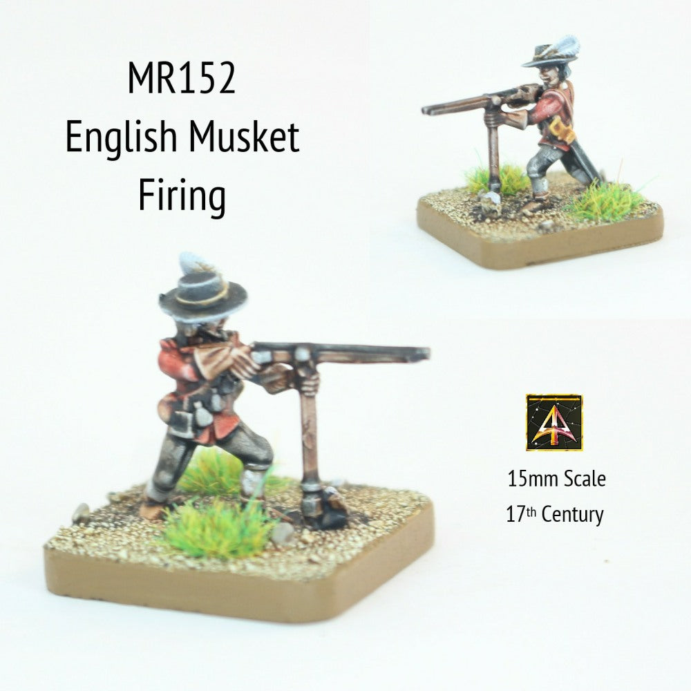 MR152 English Musket Firing 17thC Wide Hat