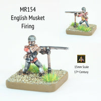 MR154 English Musket Firing 17thC Pot Helmet
