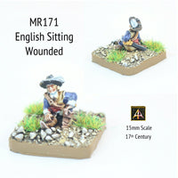 MR171 English Sitting Wounded Wide Hat 17thC