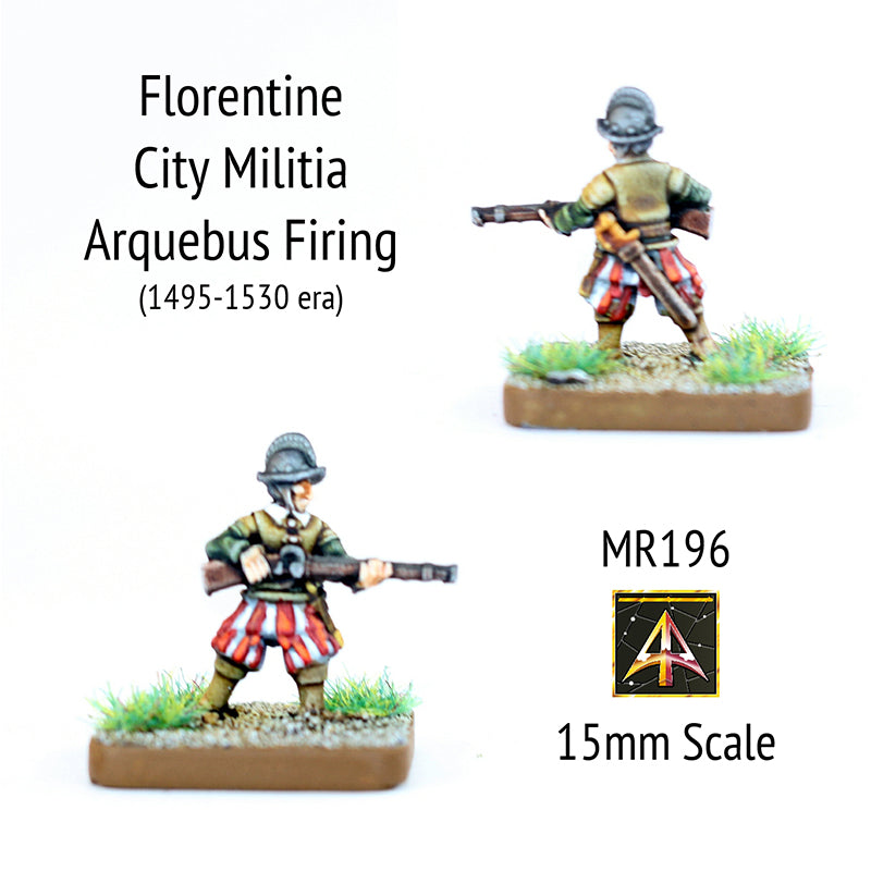 MR196 Florentine City Militia Arquebus Firing - Early 16thC