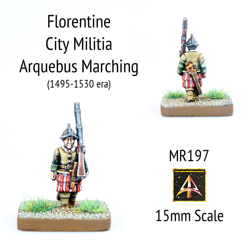 MR197 Florentine City Militia Arquebus Marching - Early 16thC