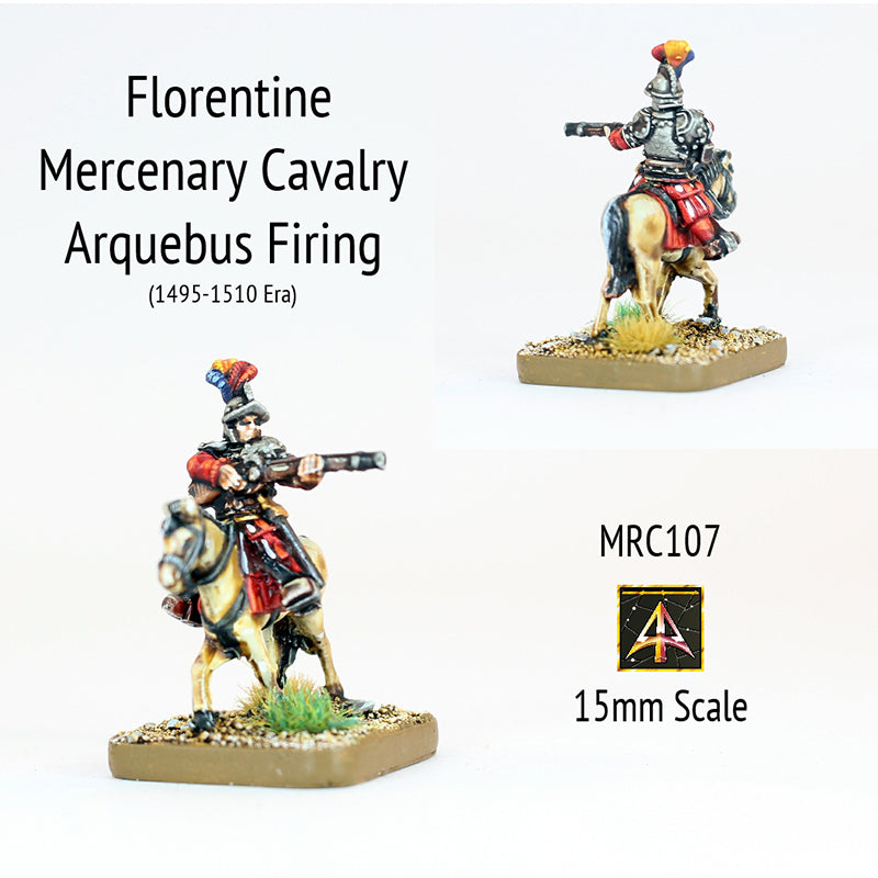 MRC107 Florentine Mercenary Arquebus Firing - Early 16thC (Choose Mount or Rider)