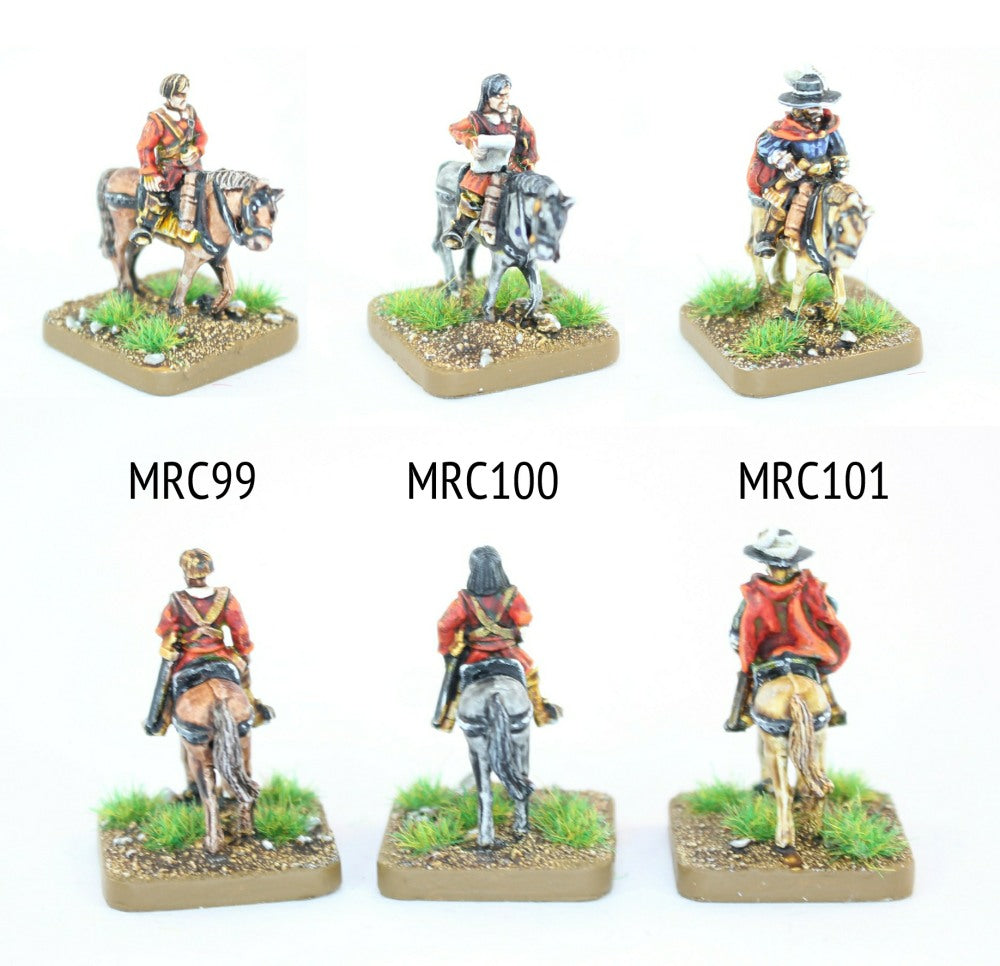 MRC99 Royalist Senior Command (3 Mounted Officers -Set or Singles)
