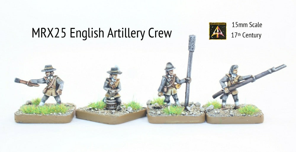 MRX25 English Artillery Crew 17thC (Four or Singles)
