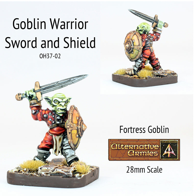 OH37-02 Goblin Warrior with Sword and Shield