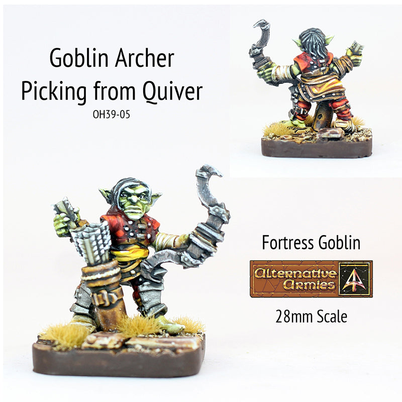 OH39-05 Goblin Archer picking from Quiver