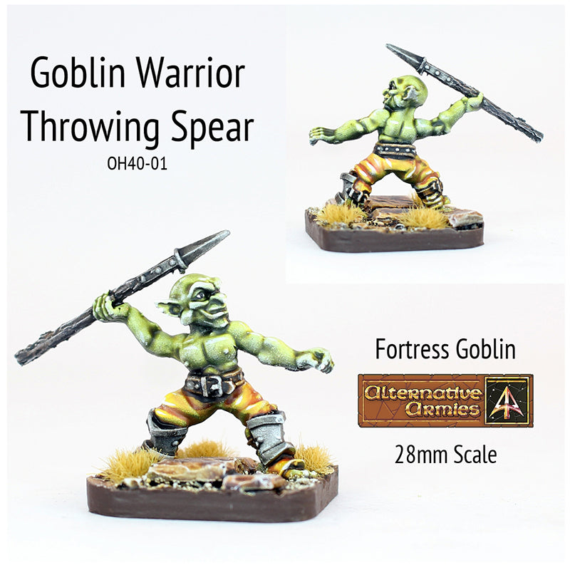 OH40-01 Goblin Warrior throwing Spear