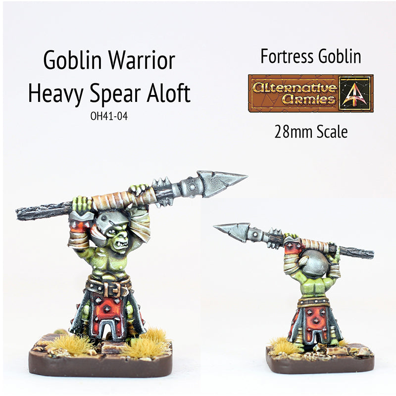OH41-04 Goblin Warrior Heavy Spear aloft