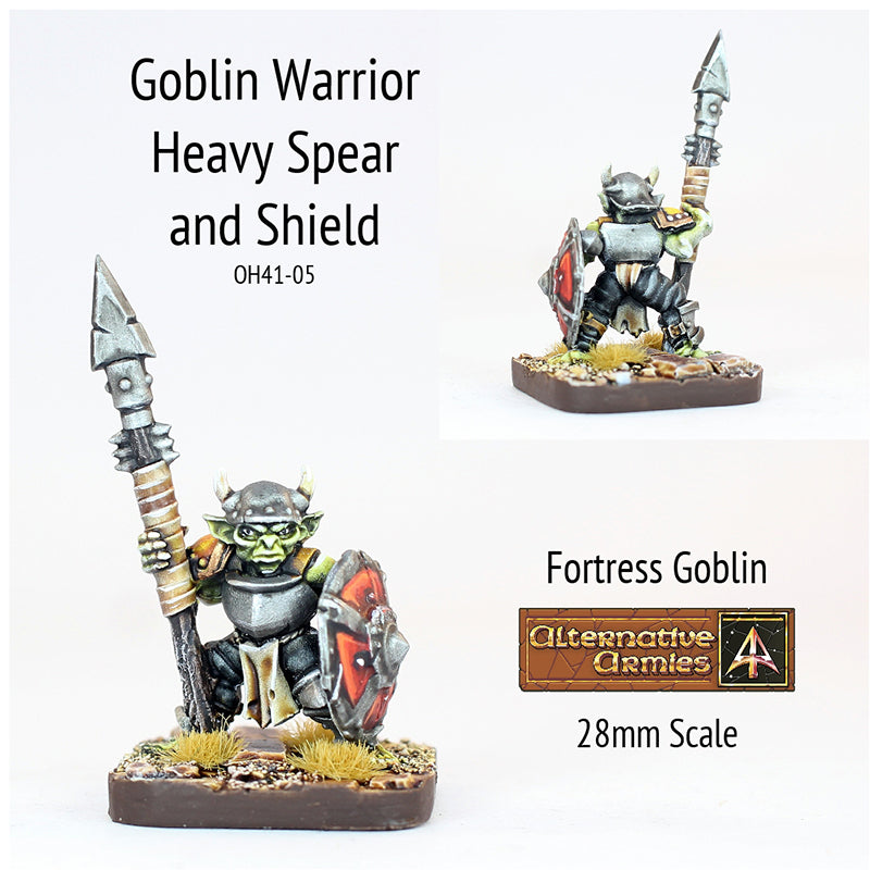 OH41-05 Goblin Warrior Heavy Spear and Shield