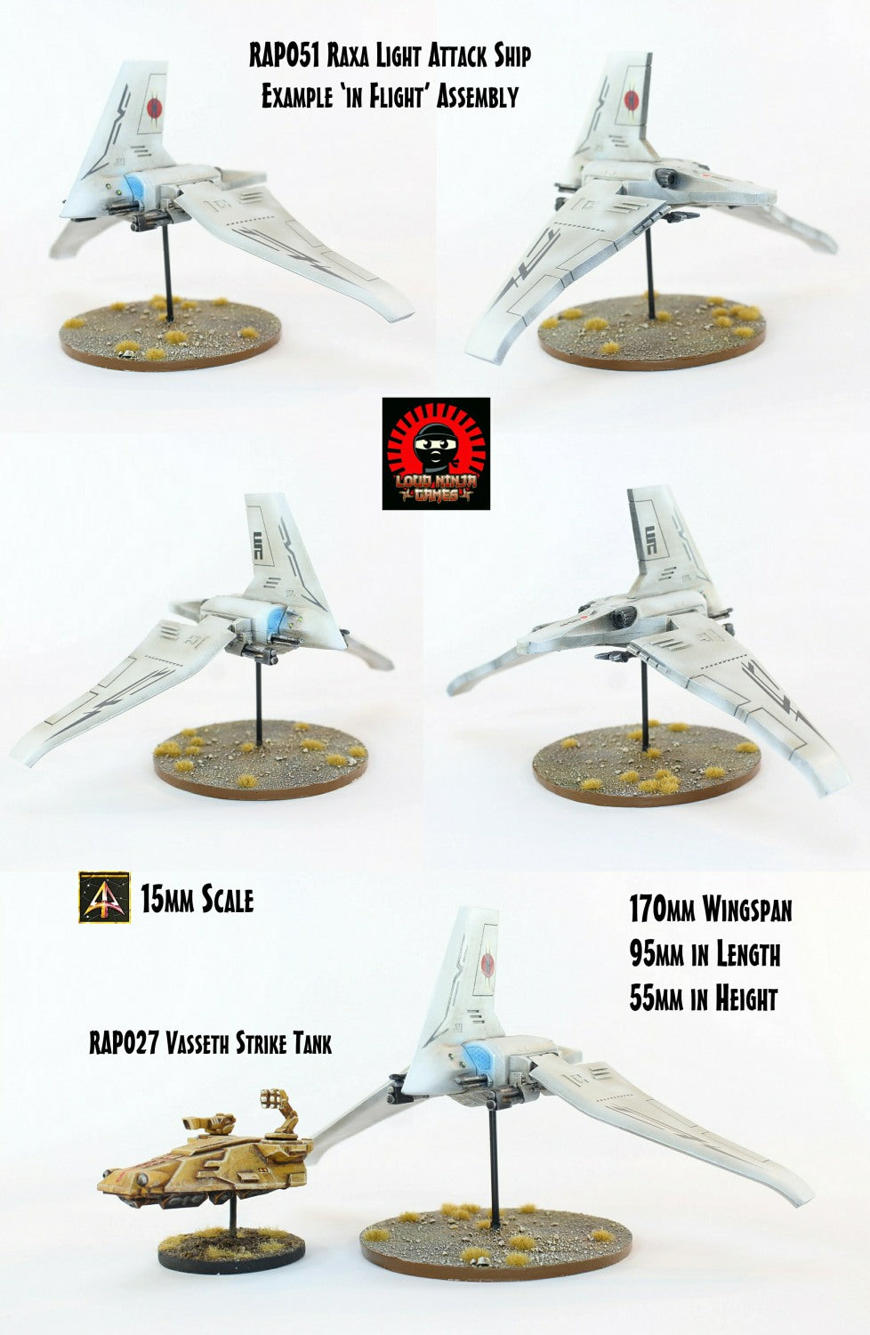 RAP051P Raxa Light Attack Ship Wing  ( Three Chuhuac Flyer Vehicles)