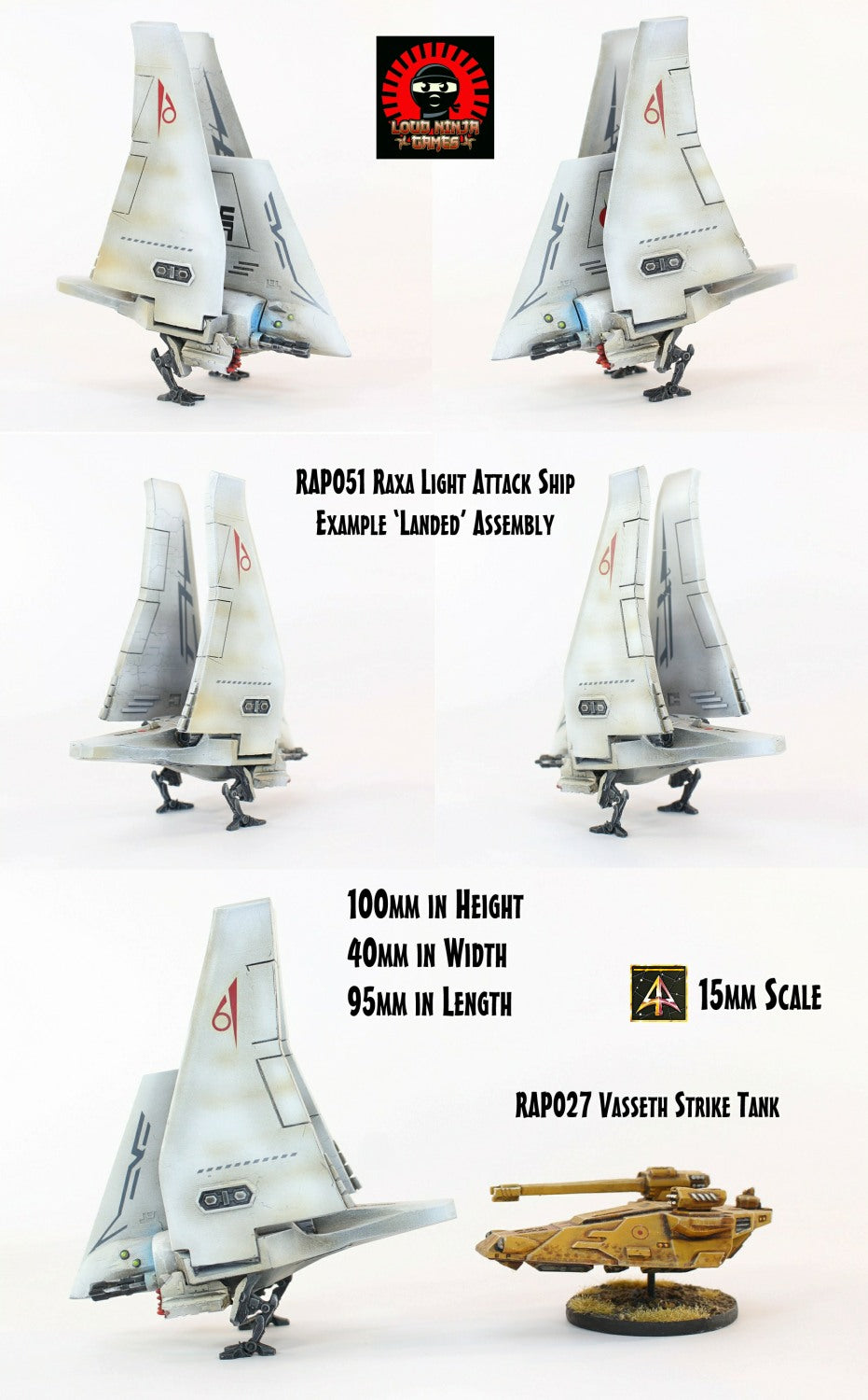 RAP051P Raxa Light Attack Ship Wing  ( Three Chuhuac Flyer Vehicles)