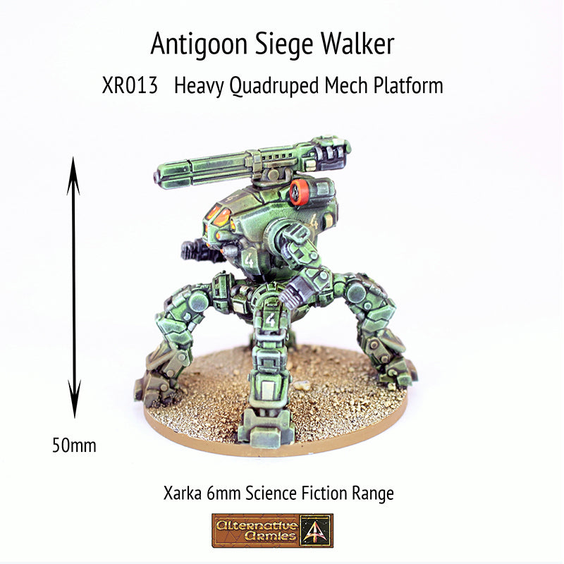 XR013 Antigoon Siege Walker (Quadruped Mech Platform) (50mm tall)