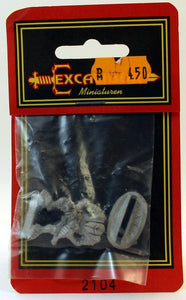 2104: Chaos Warrior-Armour, Sword Shield & Base: 30mm to top of the head-Excalibur Vintage 1980s-Excalibur Vintage 1980s