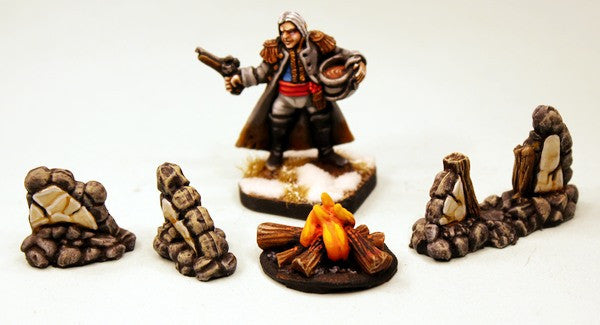 5003A Stone Walls and Campfire