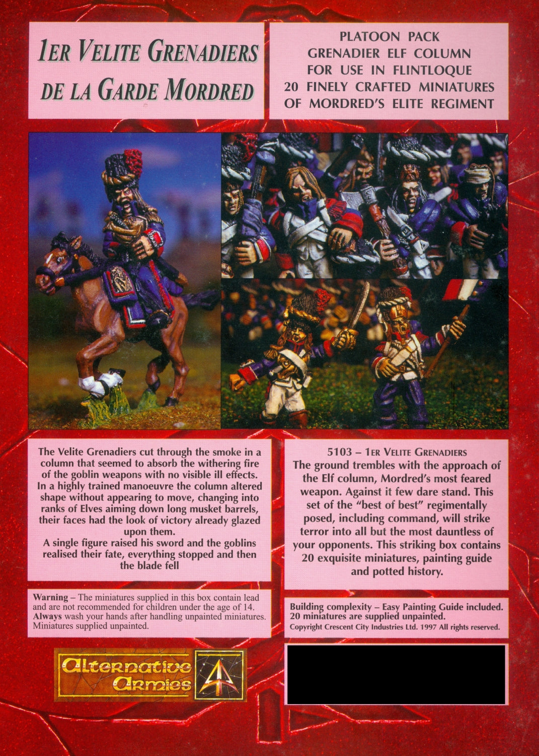5103 1er Velite Grenadiers de la Garde Mordred - Full Set or Choose your Miniatures