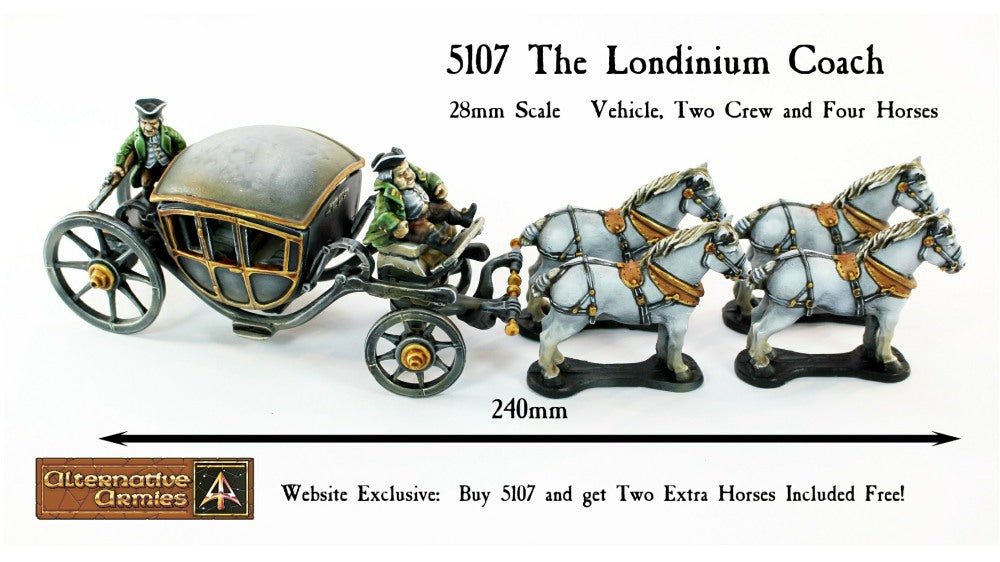 5107 The Londinium Coach (Box Set)  (Comes with Two Extra Horses [6 total] free)