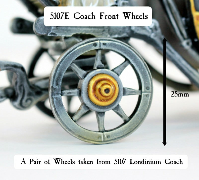 5107E Pair of Coach Front Wheels