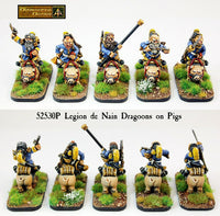 52530P Legion de Nain Dragoons on Pigs