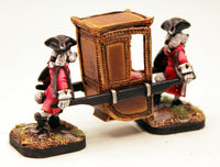 59522 Sedan Chair 28mm kit with Dogmen or on its own