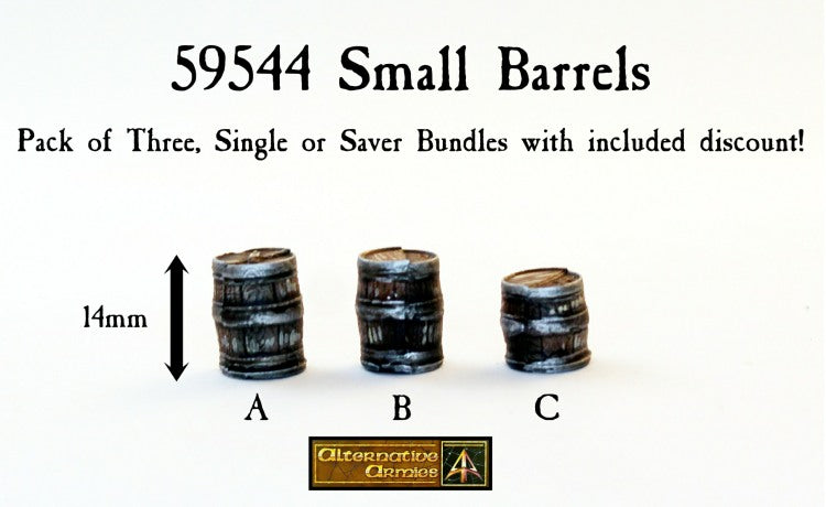 59544 Small Barrels (Pack, Singles or Saver Bundle)