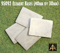 95092 Metal Element Bases 40mm by 30mm (4)