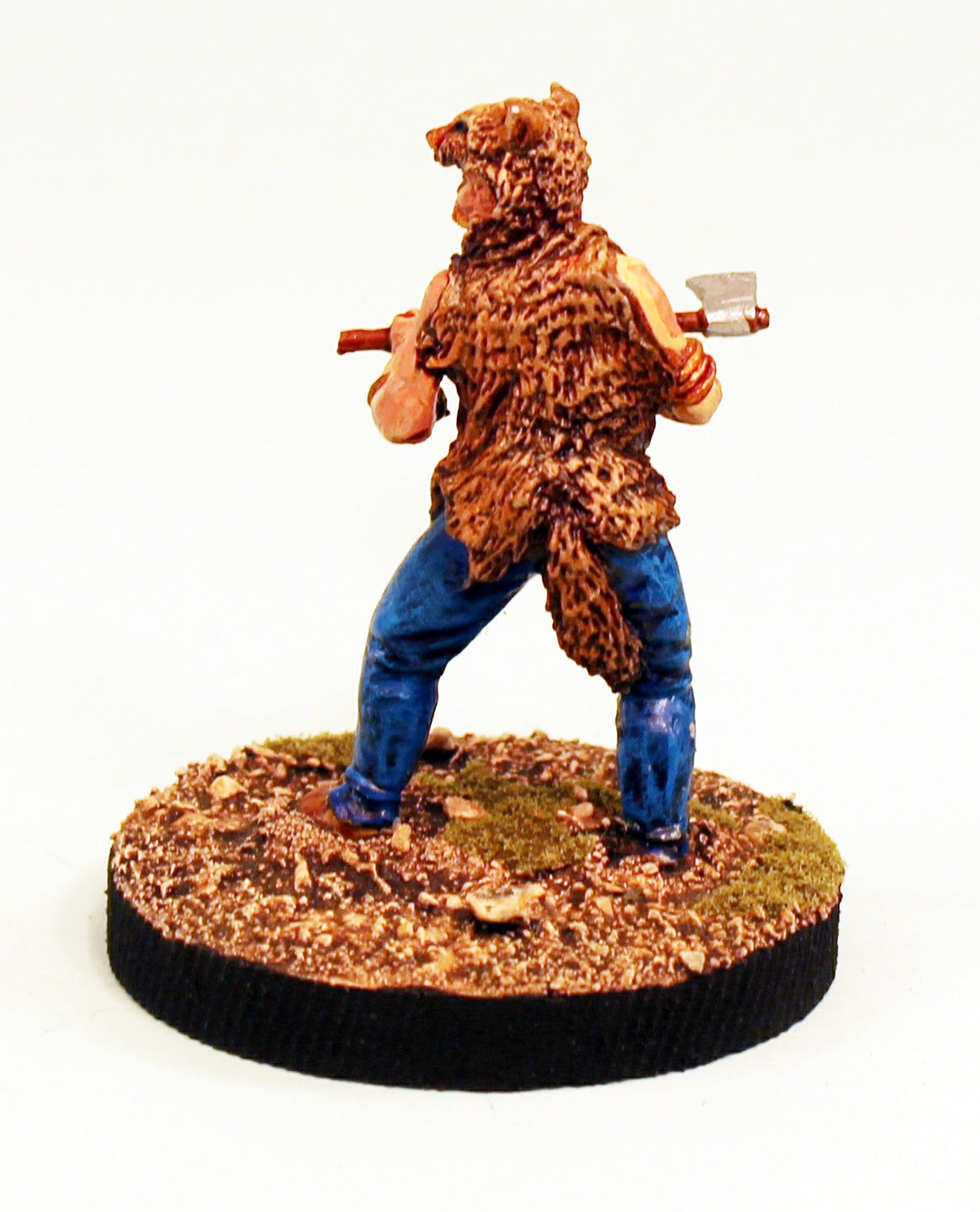 Alpha Miniatures 54mm Scale Germanic Veteran Warrior-Axe & Wolfskin-Pro-Painted