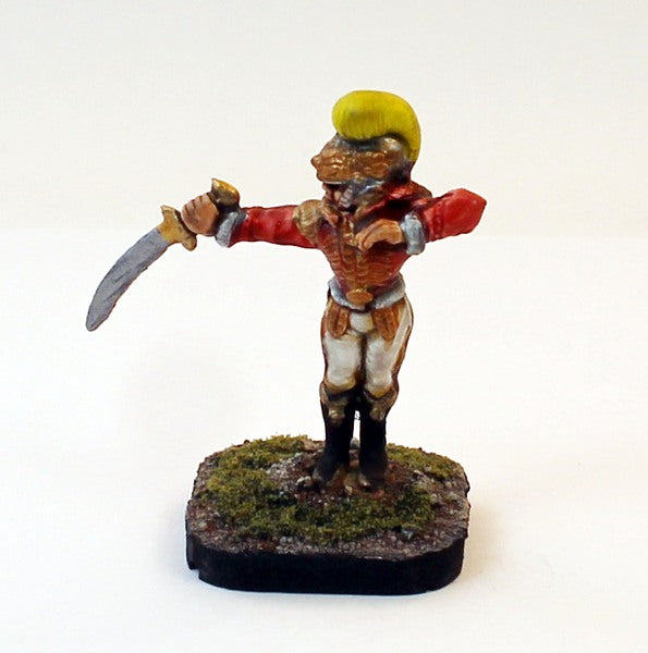 PTD CE25-04 Garde: Elf Duellist Officer of the Cavalry in guard position with Sword