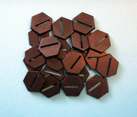 LBA7 25mm Hexagon Black Plastic Bases