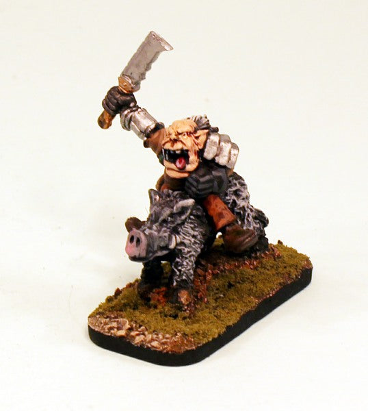 PTD OH26-01: Orc Officer rider with Serrated Hatchet mounted on a Boar
