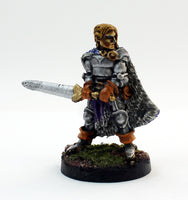 PTDCA7-02: Bareheaded Fighter with furred Cloak and two handed Sword.