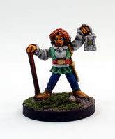 PTDFL13-05: Female Halfling with lantern.