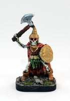 PTD VNT1-02: Skeleton with Axe and Shield in armour and cloak.