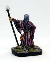 PTD VNT31-02: Necromancer in robes with skull topped staff.