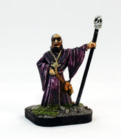 PTD VNT31-02: Necromancer in robes with skull topped staff.
