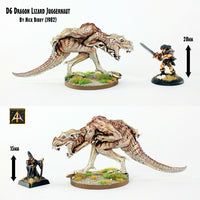 D6 Dragon Lizard Juggernaut (Huge Metal Model 110mm total length)