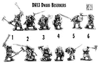 DH13 Dwarf Beserkers (Pack or Single Miniature)