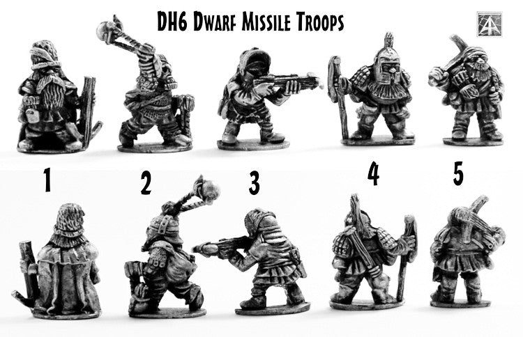 DH6 Dwarf Missile Troops (Pack or Single Miniature)