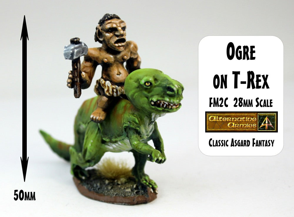 FM2C Mounted Ogre on T Rex (rider only option too)