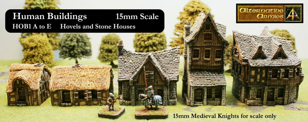 HOB1 15mm Human Starter Saver Settlement (5 Buildings)