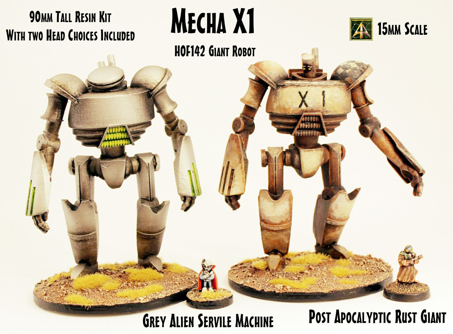 HOF142 Mecha X1 (Kit with two different heads)  90mm tall