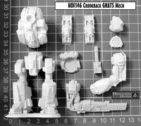 HOF146 Crookback GNATS Mech (95mm tall)