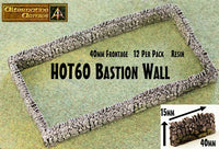 HOT60 Bastion Walls now in resin 40mm frontage - 480mm frontage per pack