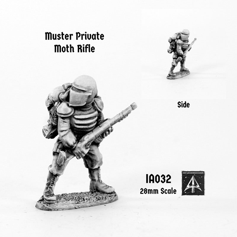 IA032 Muster Private looking and Moth Rifle