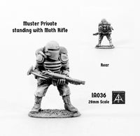 IA036 Muster Private standing with Moth Rifle